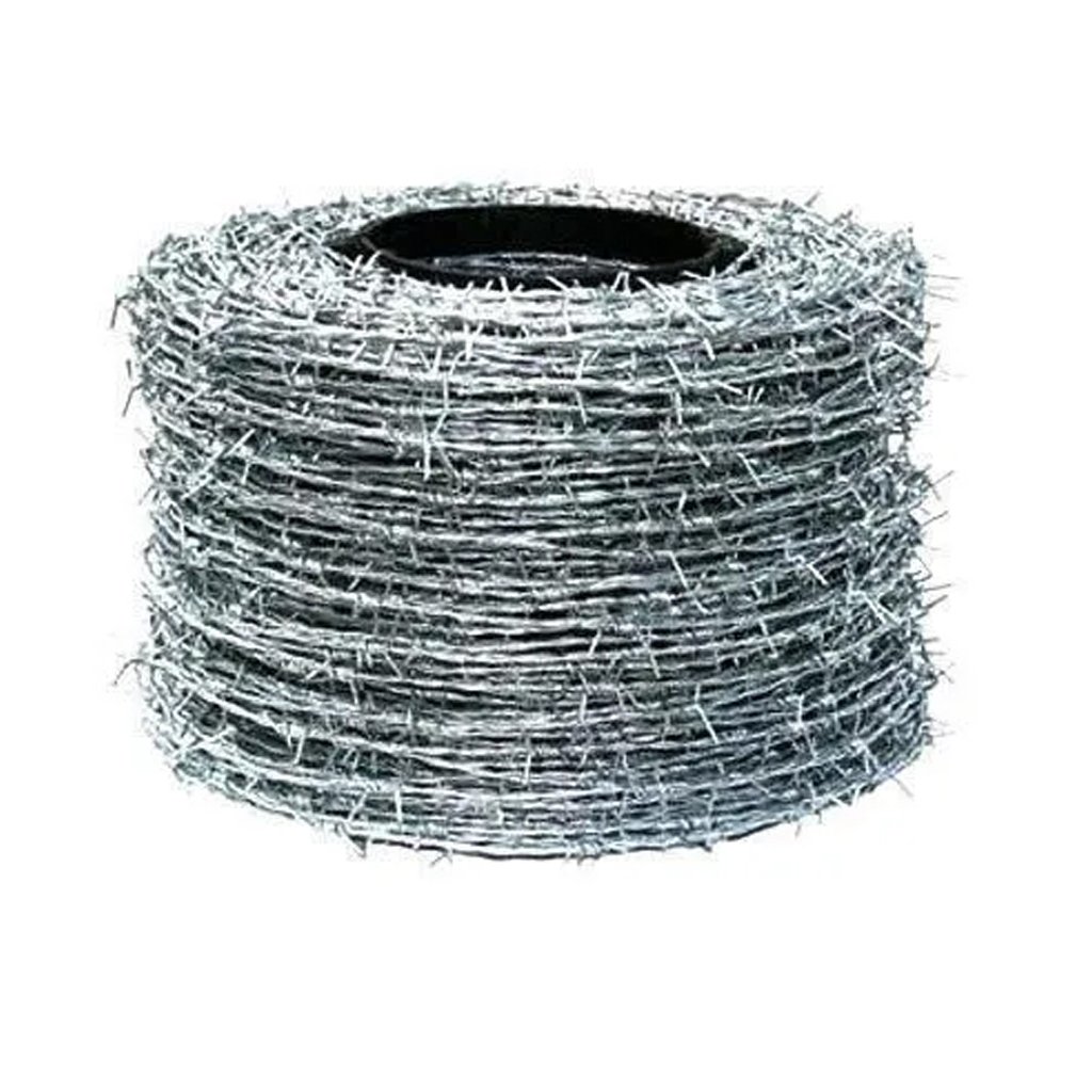 Barbed Wire for Fencing Wire 2 MM Thickness 14 Gauge Alloy Steel Wire with Hook Approx. Length 300 Meters (1000 FEET Length) - Back View