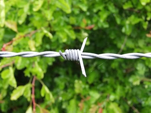 Barbed Wire for Fencing in 1500 FEET Lenght for Fence, Poles, Trees, Antennae, Wire with Hooks(Kanta Taar) IN 13 GAUGE