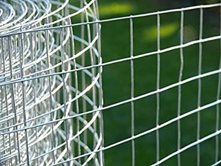 JHARIYA WELDMESH Wire Garden Fencing Iron net Jali Metal Thikness 2 MM | Box Size 2"x2" (Height 6 FEET/Lenght 50 FEET | 14 Gauge Wire)