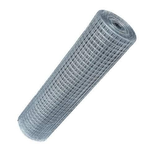 Jindal Steel GI Welded Wire Mesh Fencing Net | 1x1 Inch Block Size | 5ft Height x 50ft Length | 2mm Thickness (14 Gauge) | Heavy-Duty Galvanized Iron Garden, Farm, Boundary & Animal Fence
