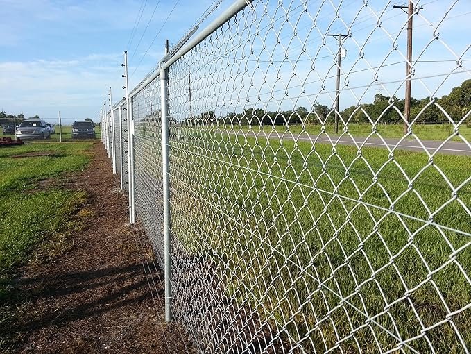 TATA WIRON Wires Fencing Chain Link net for Fencing mesh D Fence Wire Height 5 FEET Bundle Length: 50 FEET Diameter: 2.5 MM Block Size 4''x4'' inches Ideal for Fencing(12 Gauge Wire), Grey