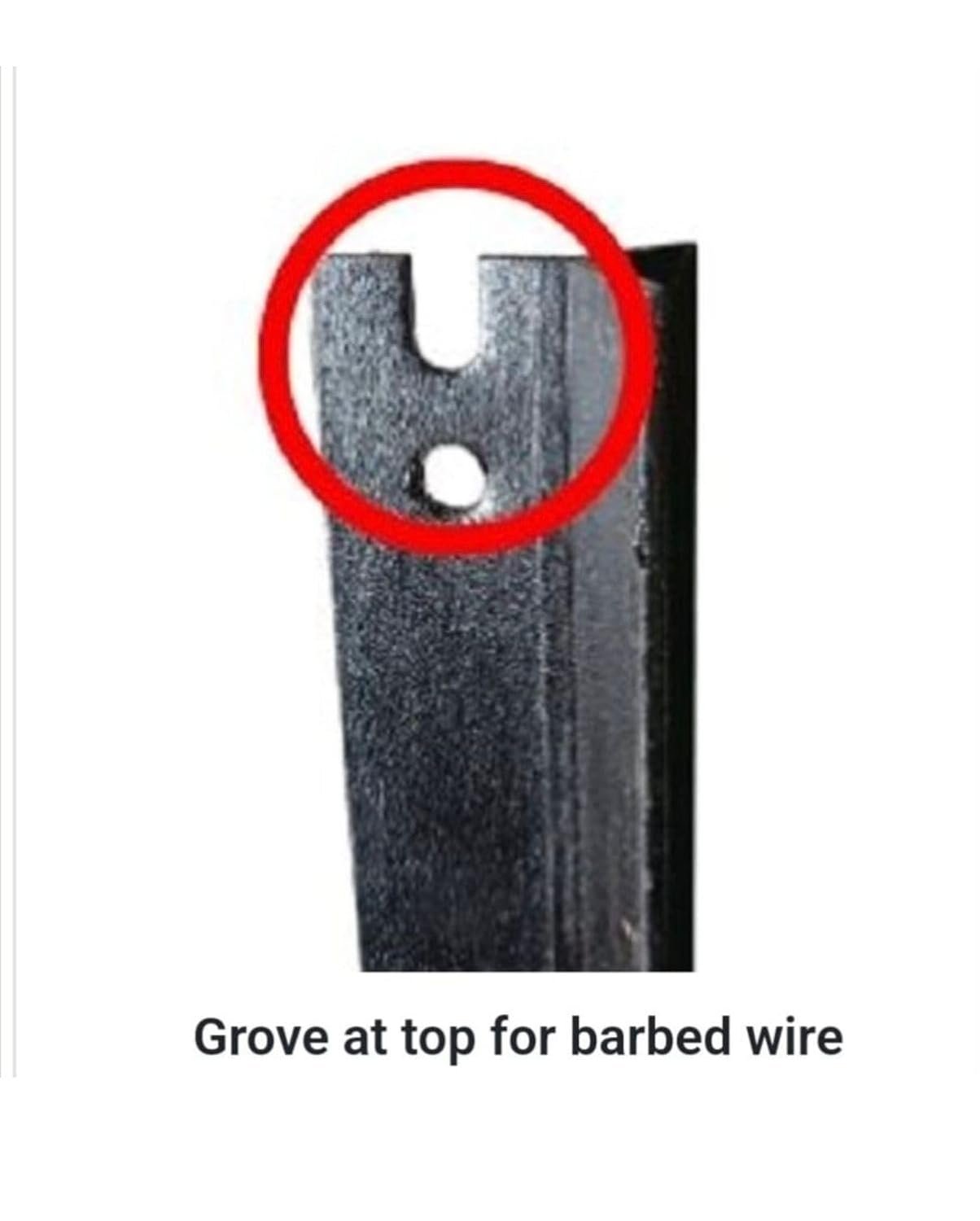 TATA Wiron Fencing Poles | Durable Mild Steel Bitumen Coated Y Design | Farm, Garden, Agricultural & Boundary Fence | Heavy Duty Black Metal Pole 8 Feet Height, (Pack of 5) 