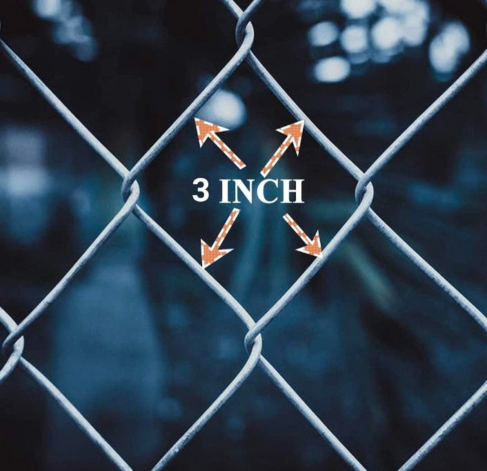 Tata Wiron Wires Fencing Chain Link Net For Fencing Mesh D Fence Wire Height 6 Feet Bundle Length: 50 Feet Diameter: 2.6 MM Size 3''X3'' Inches Ideal For Fencing(12 Gauge Wire)