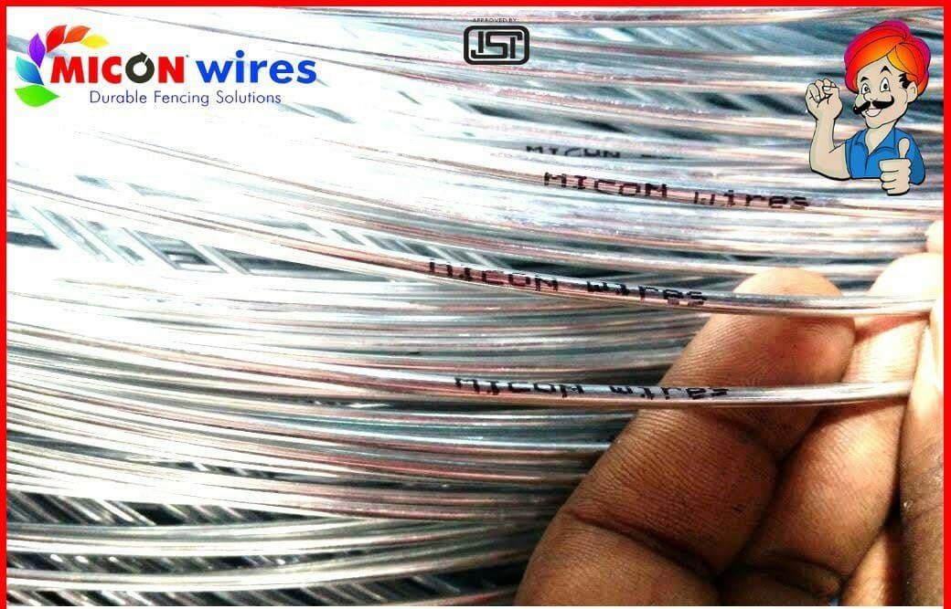 MICON Wires Fencing Chain Link net for Fencing mesh D Fence Wire Height 5 FEET Bundle Length: 50 FEET Diameter: 3.25 MM Size 4x4 inches Ideal for Fencing(10 Gauge Wire),Silver Grey